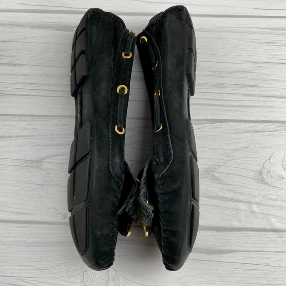Tory Burch Black Alexandra Logo Moccasins Size 7 - Picture 4 of 8